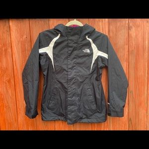 Girls the north face black pink rain snow jacket size Medium